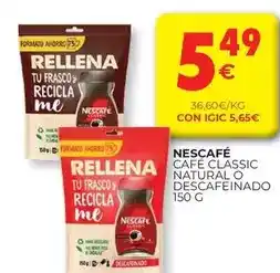 CashDiplo Nescafé - cafe classic natural o descafeinado oferta