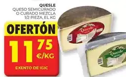 CashDiplo Quesle - queso semicurado o curado mezcla 1/2 pieza oferta
