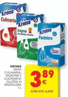 CashDiplo Krona - nata culinciaria, montar y cocinar s/gluten o pastelera oferta