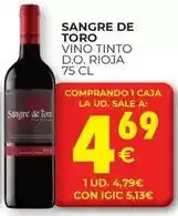 CashDiplo Sangre de toro - vino tinto d.o. rioja oferta