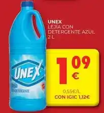 CashDiplo Unex - lejía con detergente azul oferta