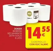 CashDiplo Joker - bobina secamanos oferta
