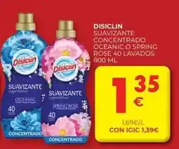 CashDiplo Disiclin - suavizante concentrado oceanic o spring rose 40 lavados oferta