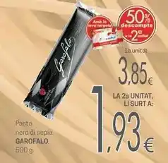 Valvi Supermercats Garofalo - pasta nero di sepia oferta