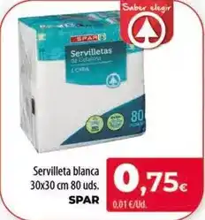 Spar Tenerife Spar - servilleta blanca oferta