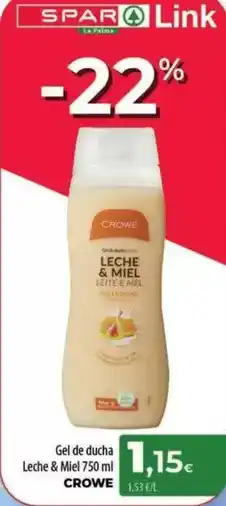 Spar La Palma Crowe - gel de ducha leche & miel oferta