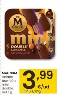 Eroski Magnum - helado bombon mini double oferta