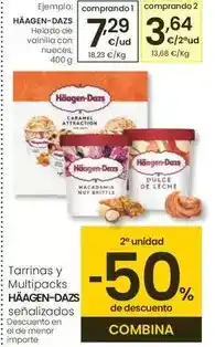 Eroski Häagen-dazs - helado de vainilla con nueces oferta