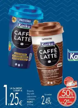 Valvi Supermercats Kaiku - beguda big cafè capuccino o proteïn oferta