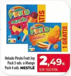 Spar Tenerife Nestlé - helado pirulo fruit joy pack 5 uds. o mango pack 4 uds oferta