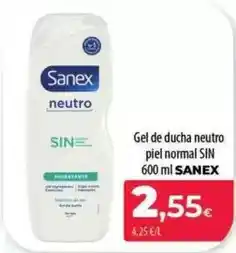 Spar La Palma Sanex - gel de ducha neutro piel normal sin oferta