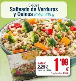 Abordo Salteado de verduras y quinoa oferta