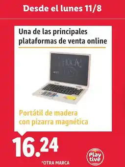 Lidl Portátil de madera con pizarra magnética oferta