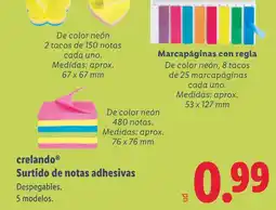Lidl CRELANDO Surtido de notas adhesivas oferta
