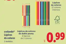 Lidl CRELANDO Lápices de colores oferta