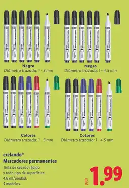 Lidl CRELANDO Marcadores permanentes oferta
