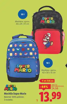Lidl Mochila Super Mario oferta