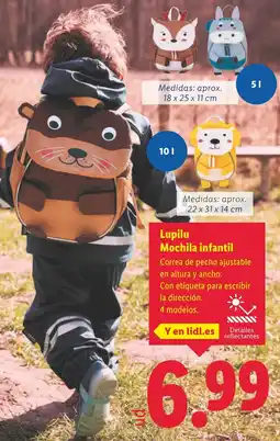 Lidl Lupilu Mochila infantil oferta