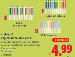 Lidl CRELANDO Lápices de colores 3 en 1 oferta