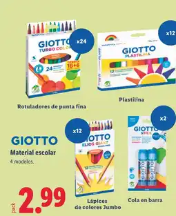 Lidl GIOTTO Material escolar oferta