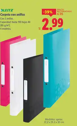 Lidl LEITZ Carpeta con anillas oferta