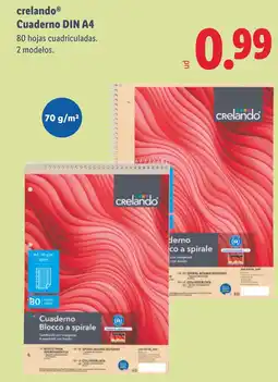 Lidl CRELANDO Cuaderno DIN A4 oferta