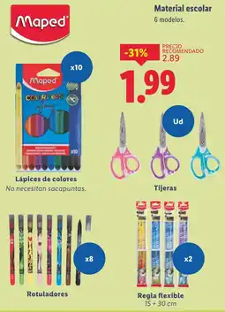 Lidl MAPED Material escolar oferta