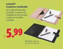 Lidl CRELANDO Cuaderno reutilizable oferta