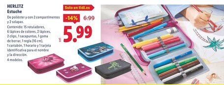 Lidl HERLITZ Estuche oferta