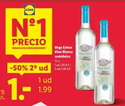 Lidl Vega Eslora Vino Blanco semidulce oferta