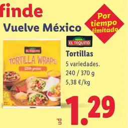 Lidl EL TEQUITO Tortillas oferta