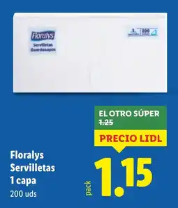 Lidl FLORALYS Servilletas 1 capa oferta