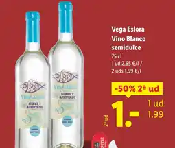 Lidl Vega Eslora Vino Blanco semidulce oferta