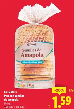 Lidl LA CESTERA Pan con semilas de amapola oferta