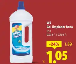 Lidl W5 Gel limpiador baño oferta