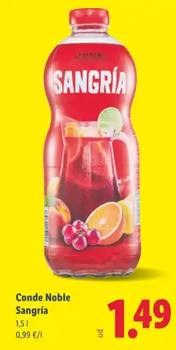 Lidl SANGRIA Conde Noble oferta