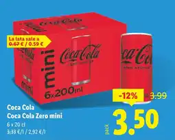 Lidl COCA COLA Zero mini oferta