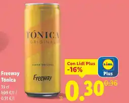 Lidl FREEWAY Tónica oferta