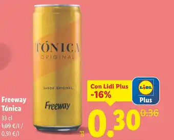 Lidl FREEWAY Tónica oferta