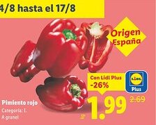 Lidl Pimiento rojo oferta