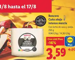 Lidl RONCERO Cuña añejo intenso mezcla oferta