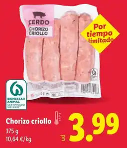 Lidl Chorizo criollo oferta