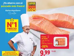 Lidl 4 lomos de salmón oferta