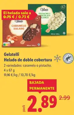 Lidl GELATELLI Helado de doble cobertura oferta