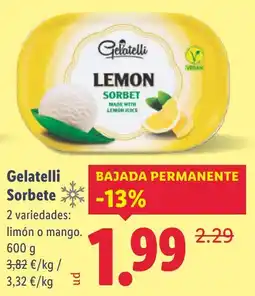 Lidl GELATELLI Sorbete oferta