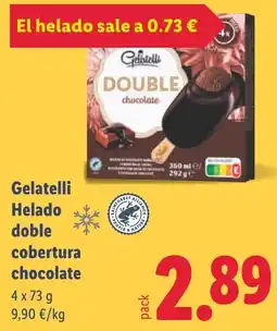 Lidl GELATELLI Helado doble cobertura chocolate oferta