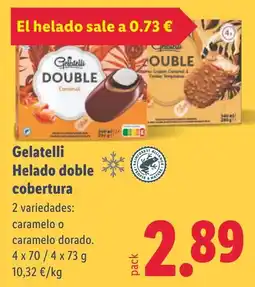 Lidl GELATELLI Helado doble cobertura oferta