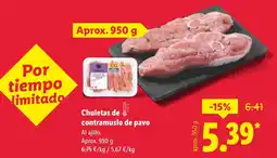 Lidl Chuletas de contramuslo de pavo oferta