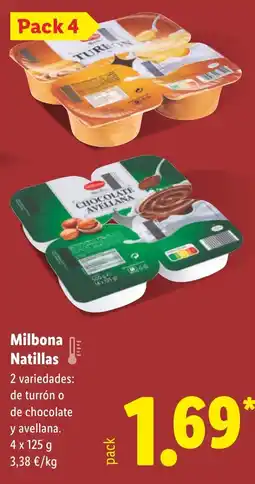 Lidl MILBONA Natillas oferta