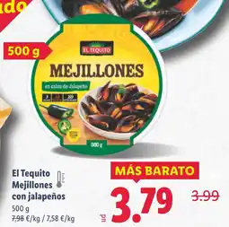 Lidl EL TEQUITO Mejillones con jalapeños oferta